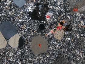 斑状结构,基质具微晶结构