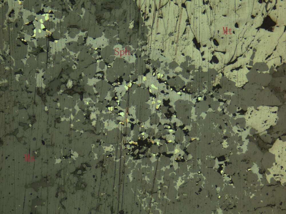 含锌稀散浸染状磁铁矿矿石