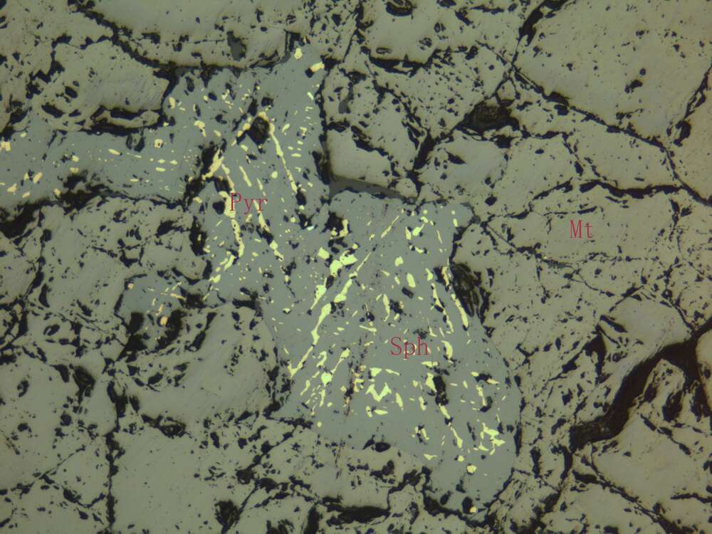 含锌稠密浸染状磁铁矿矿石