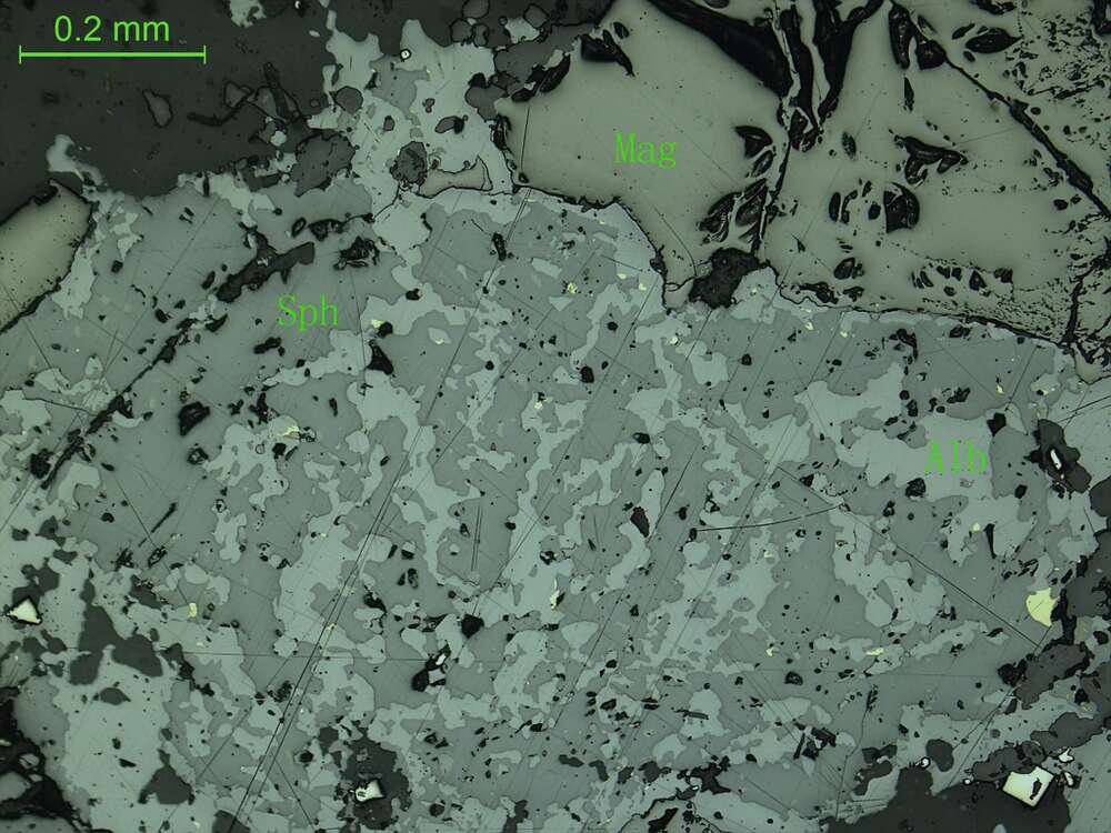 含硫锰矿闪锌矿磁铁矿矿石