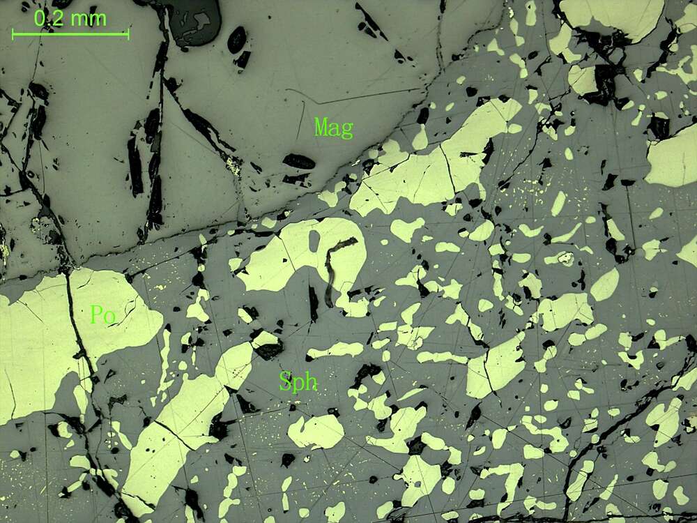 含闪锌矿磁黄铁矿磁铁矿矿石