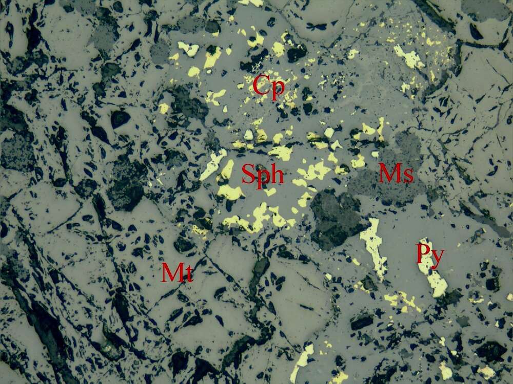 含锌块状磁铁矿矿石