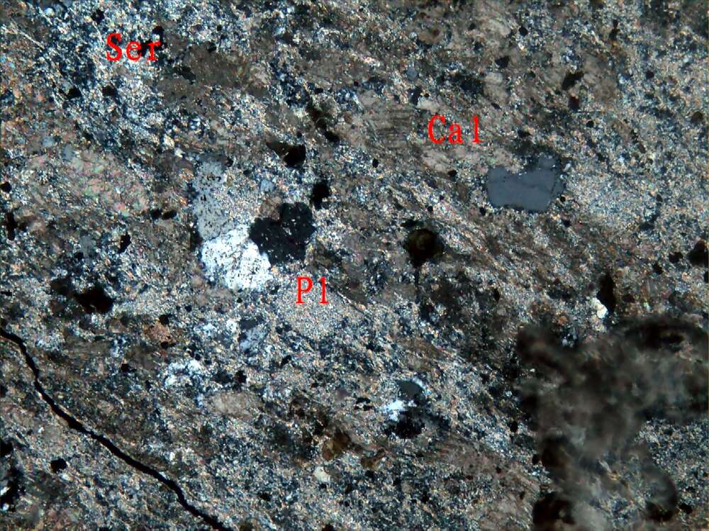 片理化强蚀变凝灰岩