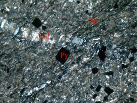 压碎蚀变粉砂泥岩
