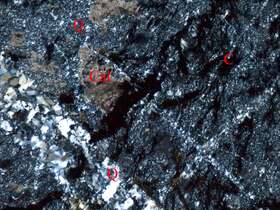 压碎含炭质硅质岩
