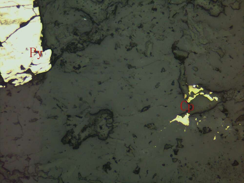 黄铁矿、黄铜矿