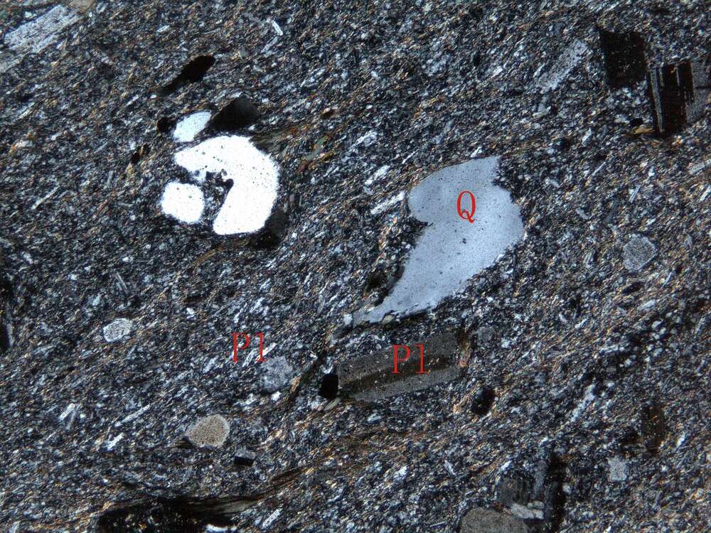 片理化斜长花岗斑岩