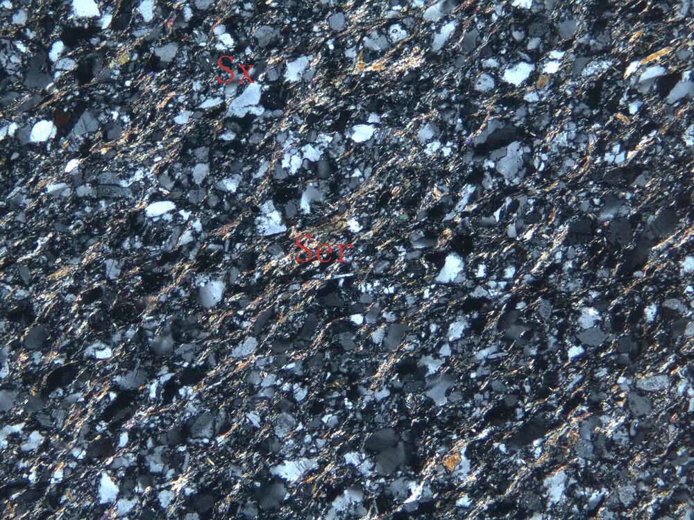 片理化蚀变细粒闪长岩