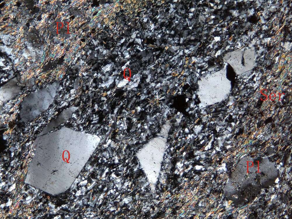 片理化斜长花岗斑岩