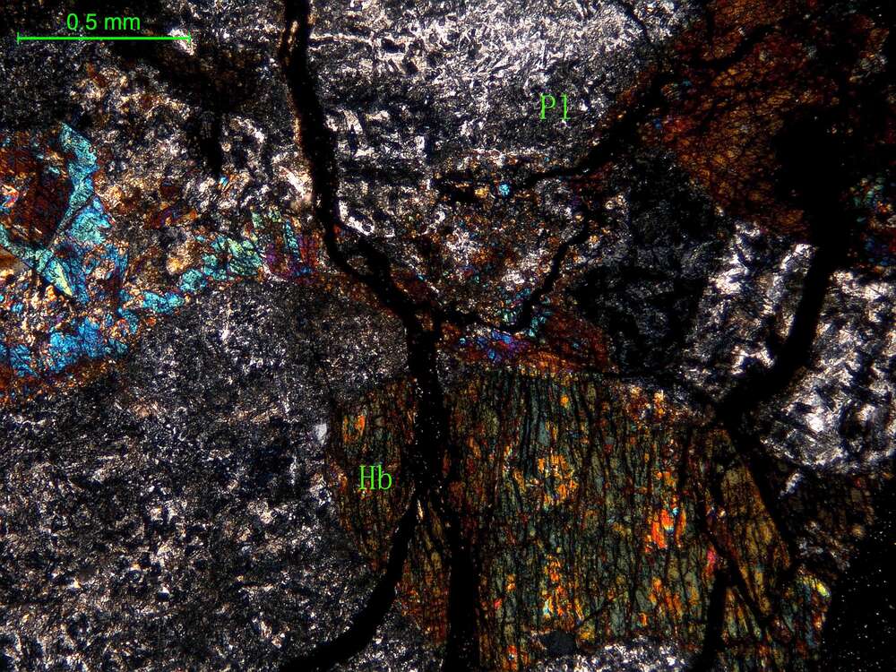 蚀变中粒闪长岩