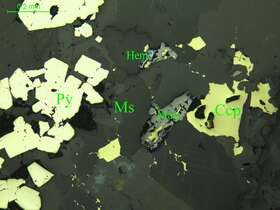 黄铁矿、 黄铜矿