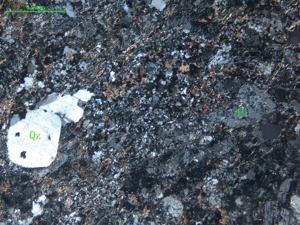 片理化碎裂石英闪长玢岩