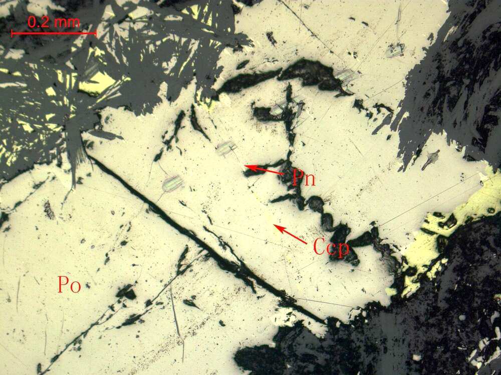 镍黄铁矿-黄铜矿-磁黄铁矿