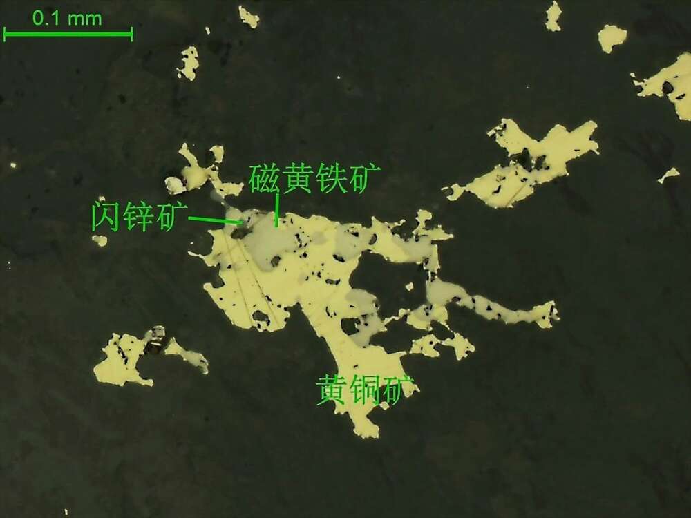 黄铜矿磁黄铁矿闪锌矿