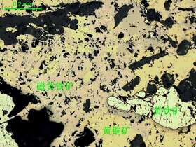 黄铜矿、磁黄铁矿、黄铁矿