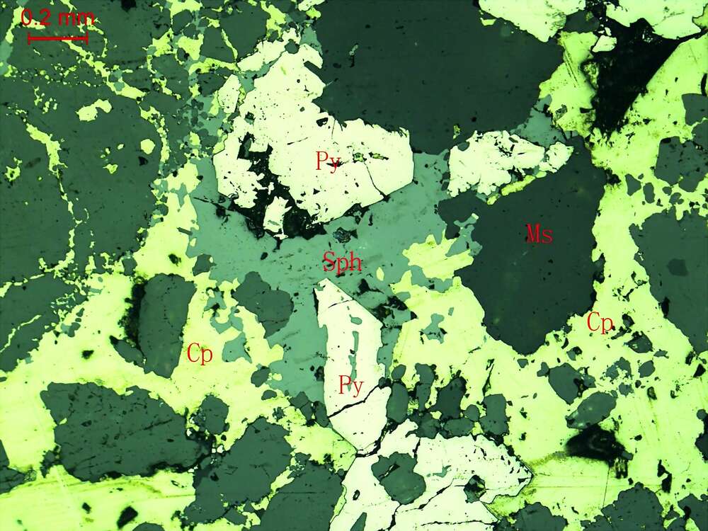 含闪锌矿黄铜矿矿石