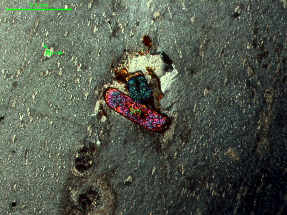 条带状蚀变细粒角闪花岗岩