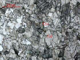 轻度碎裂化细晶灰岩