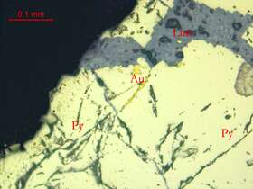 银金矿、黄铜矿、黄铁矿