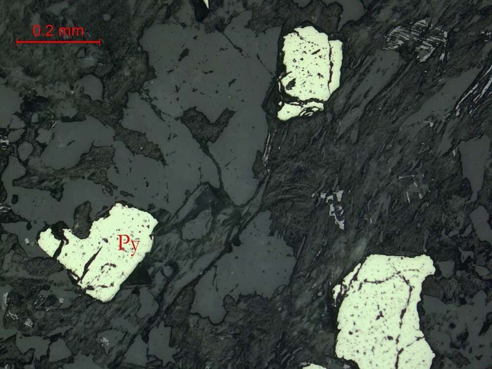 钛铁矿、黄铁矿