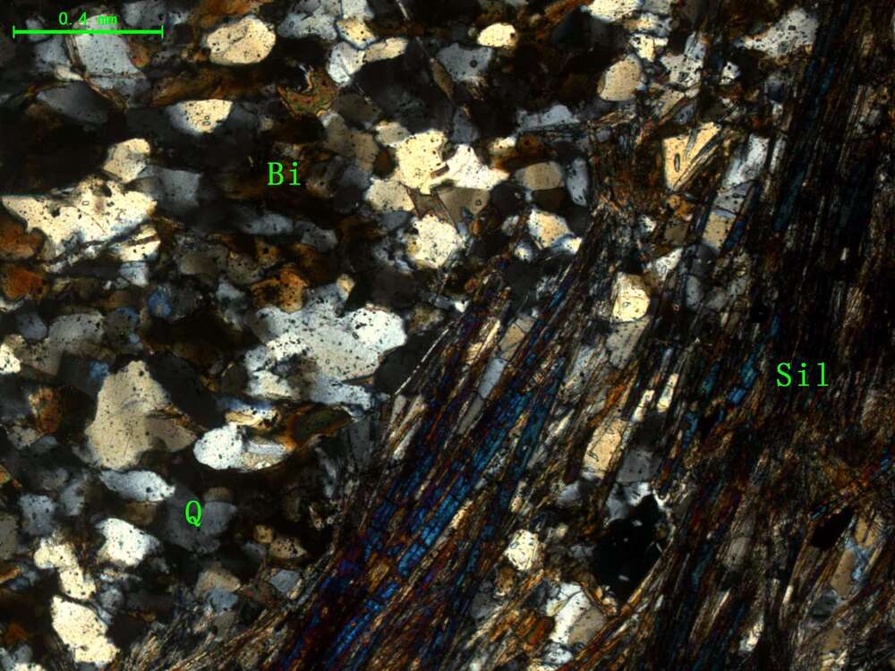 矽线石黑云母石英片岩