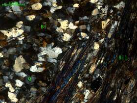 矽线石黑云母石英片岩