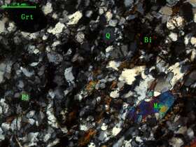 含石榴石黑云母石英片岩