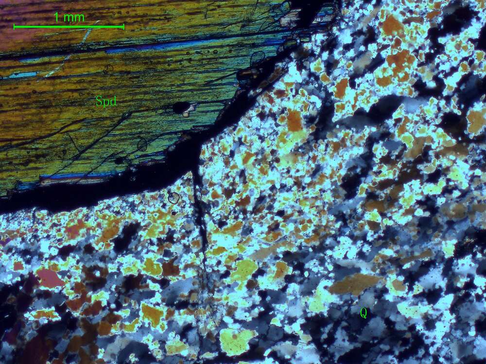 碎裂化含锂辉石斜长伟晶岩  