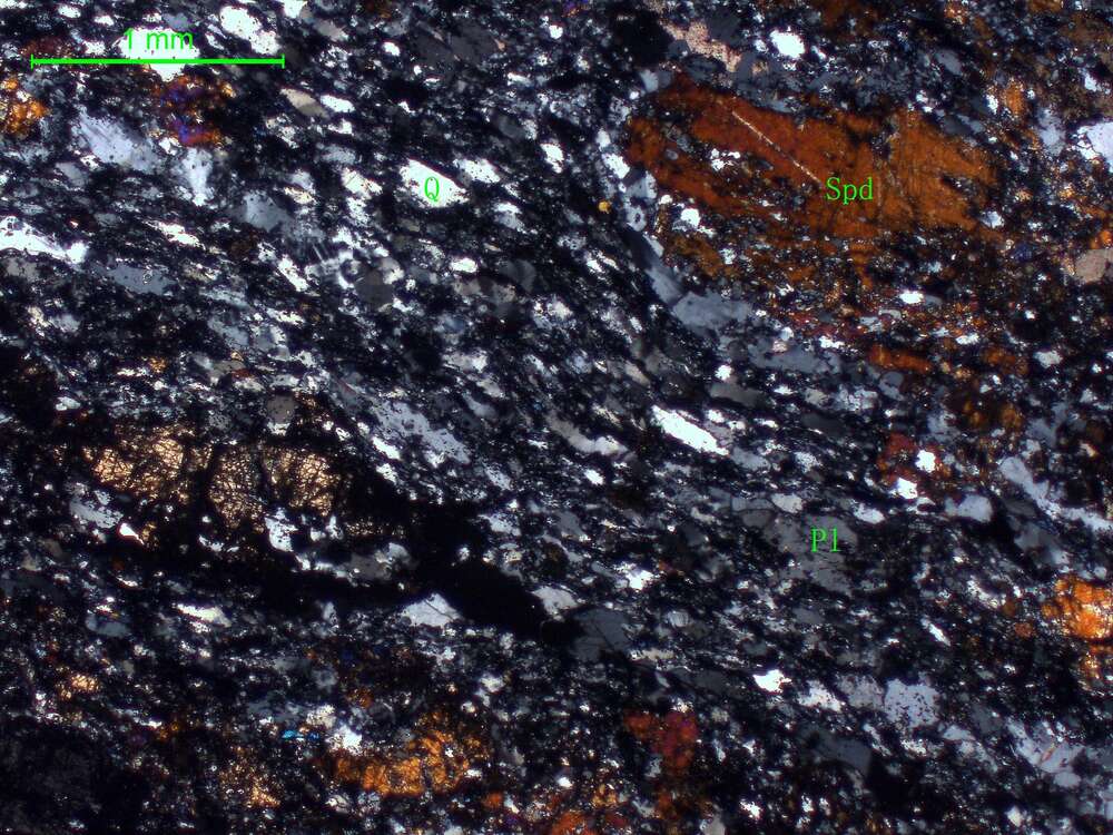 含锂辉石花岗质碎裂岩 