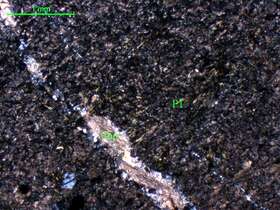 片理化蚀变安山岩 