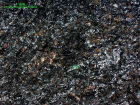 片理化蚀变中基性玢岩                                                