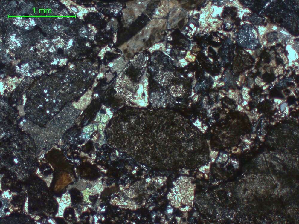 钙质胶结流纹质细砾岩