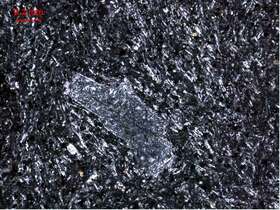 浅灰色细粒杏仁状安山岩