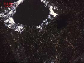 褐红色杏仁状安山岩