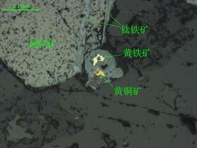 黄铁矿、黄铜矿等