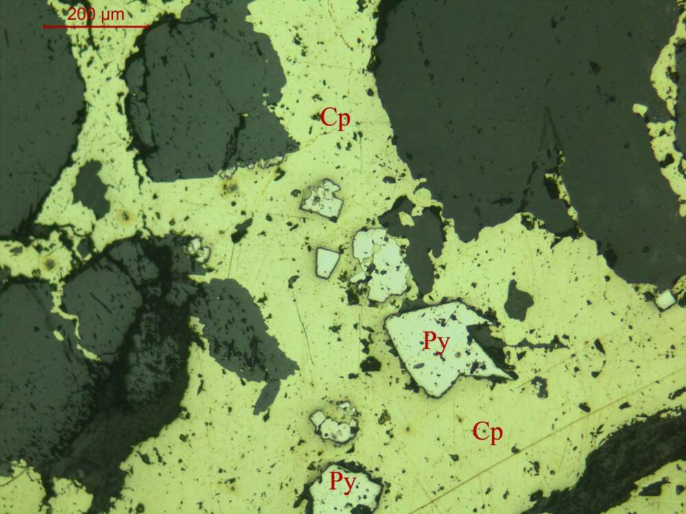 黄铁矿、黄铜矿矿石