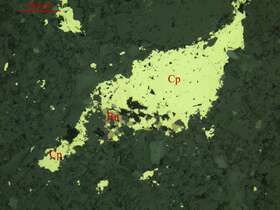 黄铁矿、斑铜矿、黄铜矿