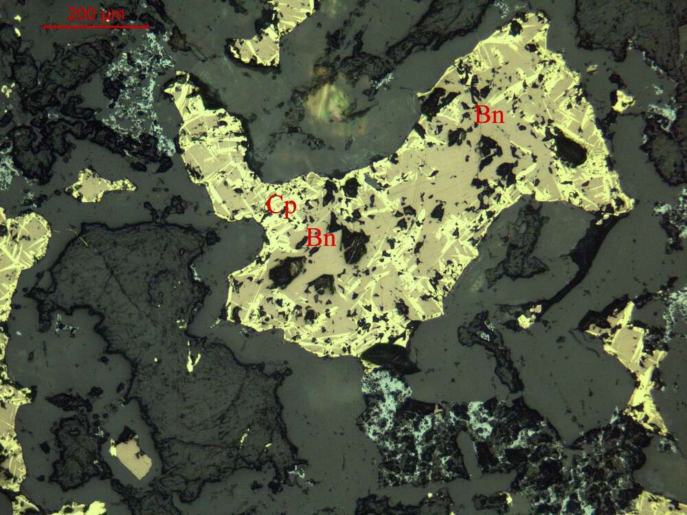 斑铜矿、黄铜矿